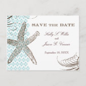 Damask Tropical | Ankündigung Datum freihalten (Vorderseite)