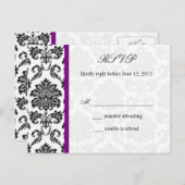 Damask UAWG Postkarte mit Lila (Vorne/Hinten)