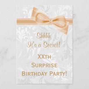 Damask und Bow Surprise Geburtstagsparty Einladung