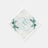 Damask und Bows Fiftieth Birthday Serviettes Serviette (Ecke)