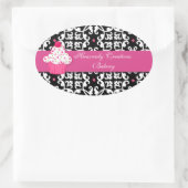 Damask und Cupcake Bakery Box Aufkleber (Tasche)