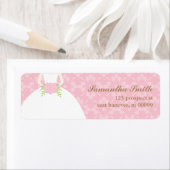 Damask und florale Rücksendeadressen-Aufkleber (Insitu)