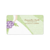 Damask und florale Rücksendeadressen-Aufkleber Adressaufkleber (Vorne)