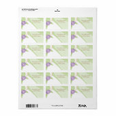 Damask und florale Rücksendeadressen-Aufkleber Adressaufkleber (Vorne)