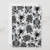 Damask und Funkelnd SilberHalloween Einladung (Rückseite)