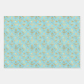 Damask und Gold Foil Wrapping Paper Geschenkpapier Set (Vorderseite)