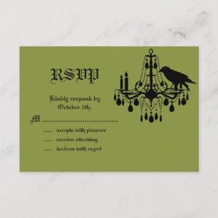 Damask und grüne UAWG RSVP Karte