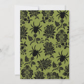 Damask und grünes Halloween Einladung (Rückseite)