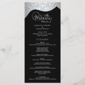 Damask Verziert Modernes Schwarzweiß-Programm Programm (Vorderseite)