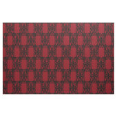 Damask Verziert Schwarz/Rot-Design Stoff (Yard (91,4 cm))