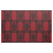 Damask Verziert Schwarz/Rot-Design Stoff (Fat Quarter (45,7 x 55,9 cm))