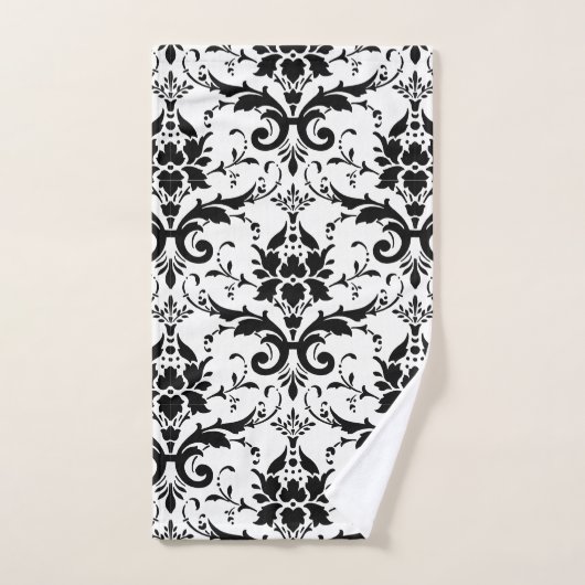 Damask Verziertes Viktorianisches Design Badhandtuch Set (Handtuch)