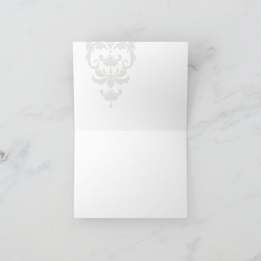 Damask Vielen Dank Dankeskarte (Innenseite)