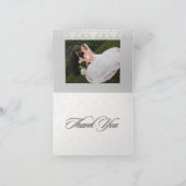 Damask Vielen Dank Karten, Hochzeit Fotos+Monogram Dankeskarte (Innenseite)