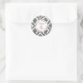 Damask Vielen Dank (#LABL026) Runder Aufkleber (Tasche)