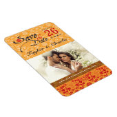 Damask Vintag Lace Save the Date Foto Magnet (Rechte Seite)