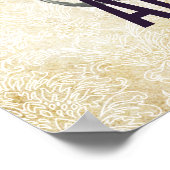 Damask Vintag-moderne Mason-JAR-Sitzkarte Poster (Ecke)