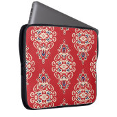 Damask Vintag: Nahtloses Muster Geblüht. Laptopschutzhülle (Vorne Rechts)