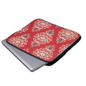 Damask Vintag: Nahtloses Muster Geblüht. Laptopschutzhülle (Vorne Knopf)