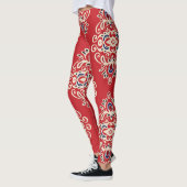 Damask Vintag: Nahtloses Muster Geblüht. Leggings (Links)