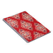 Damask Vintag: Nahtloses Muster Geblüht. Notizblock (Rechte Seite)