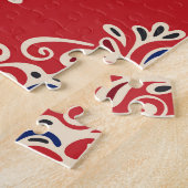 Damask Vintag: Nahtloses Muster Geblüht. Puzzle (Seite)