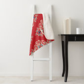 Damask Vintag: Nahtloses Muster Geblüht. Sherpadecke (Beispiel)