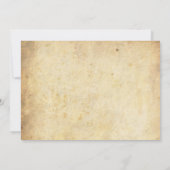 Damask Vintage Elfenbeinbrühe Einladung zur Hochze (Rückseite)