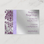 Damask Visitenkarte, gebürsteter Stahl Visitenkarte (Rückseite)