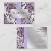 Damask Visitenkarte, gebürsteter Stahl Visitenkarte (Vorne/Hinten)