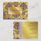 Damask Visitenkarte, Goldton Visitenkarte (Vorne/Hinten)