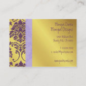 Damask Visitenkarte, Goldton Visitenkarte (Rückseite)