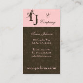 Damask-Visitenkarte mit stürmischer Darstellung Visitenkarte (Rückseite)