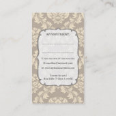 Damask Wallpaper Hair Stylist Terminkarten Terminkarte (Rückseite)