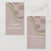 Damask Wave Collection (braun) Visitenkarte (Vorne/Hinten)