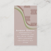 Damask Wave Collection (braun) Visitenkarte (Rückseite)