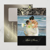 Damask Wedding danke Ihnen Foto Postkarten, Postkarte (Vorne/Hinten)