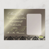 Damask Wedding danke Ihnen Foto Postkarten, Postkarte (Rückseite)