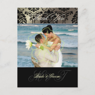 Damask Wedding danke Ihnen Foto Postkarten, Postkarte