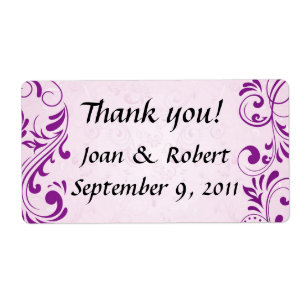 Damask Wedding Danke Labels