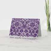 Damask Wedding Einladung-Choose BackGround Einladung (Rückseite)
