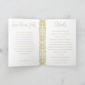 Damask Wedding Einladung Cream-Choose BackGround (Innenseite)