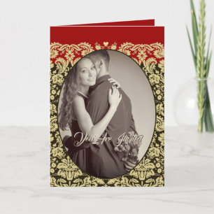 Damask Wedding Einladung Tan-Choose BackGround