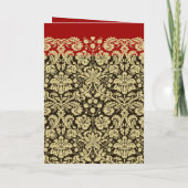 Damask Wedding Einladung Tan-Choose BackGround (Rückseite)