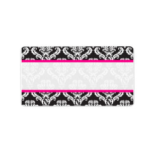 Damask Wedding Einladungs-Adresslisten Adressaufkleber