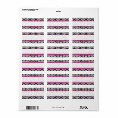 Damask Wedding Einladungs-Adresslisten Adressaufkleber (Vorne)