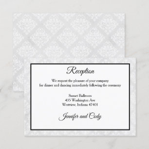 Damask Wedding Einladungskarte