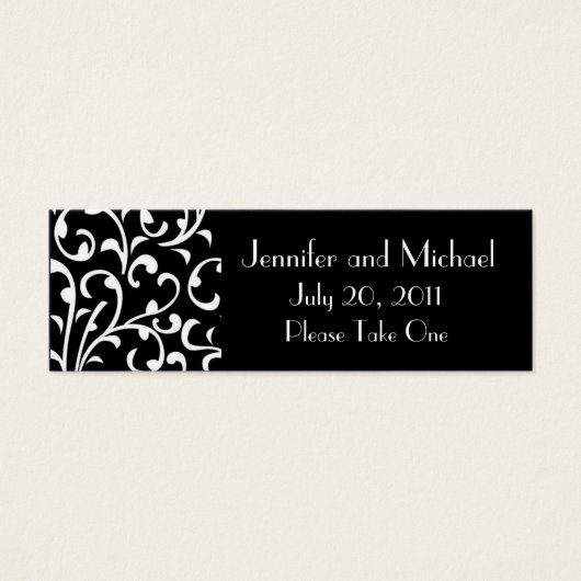 Damask Wedding Favor Gift Tags (Vorderseite)