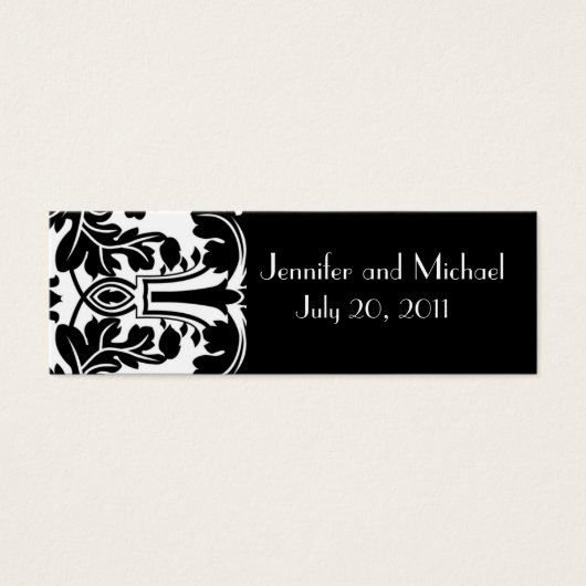Damask Wedding Favor Gift Tags (Vorderseite)