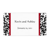 Damask Wedding Favor Labels (Vorne)